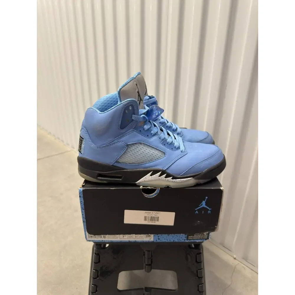 Nike Air Jordan 5 UNC University Black 2023 Size 7.5 Men's - DV1310-401
